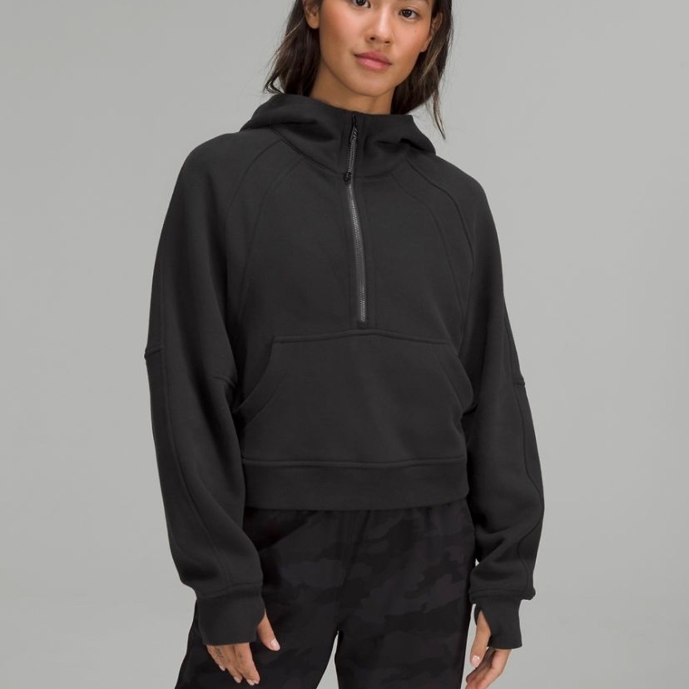Scuba oversized half-zip hoodie
